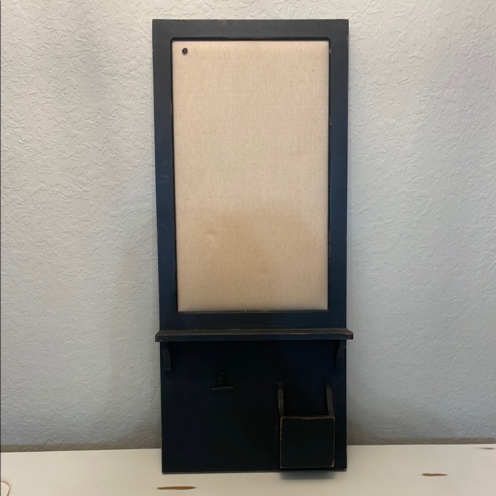 Black Wooden Wall Organizer